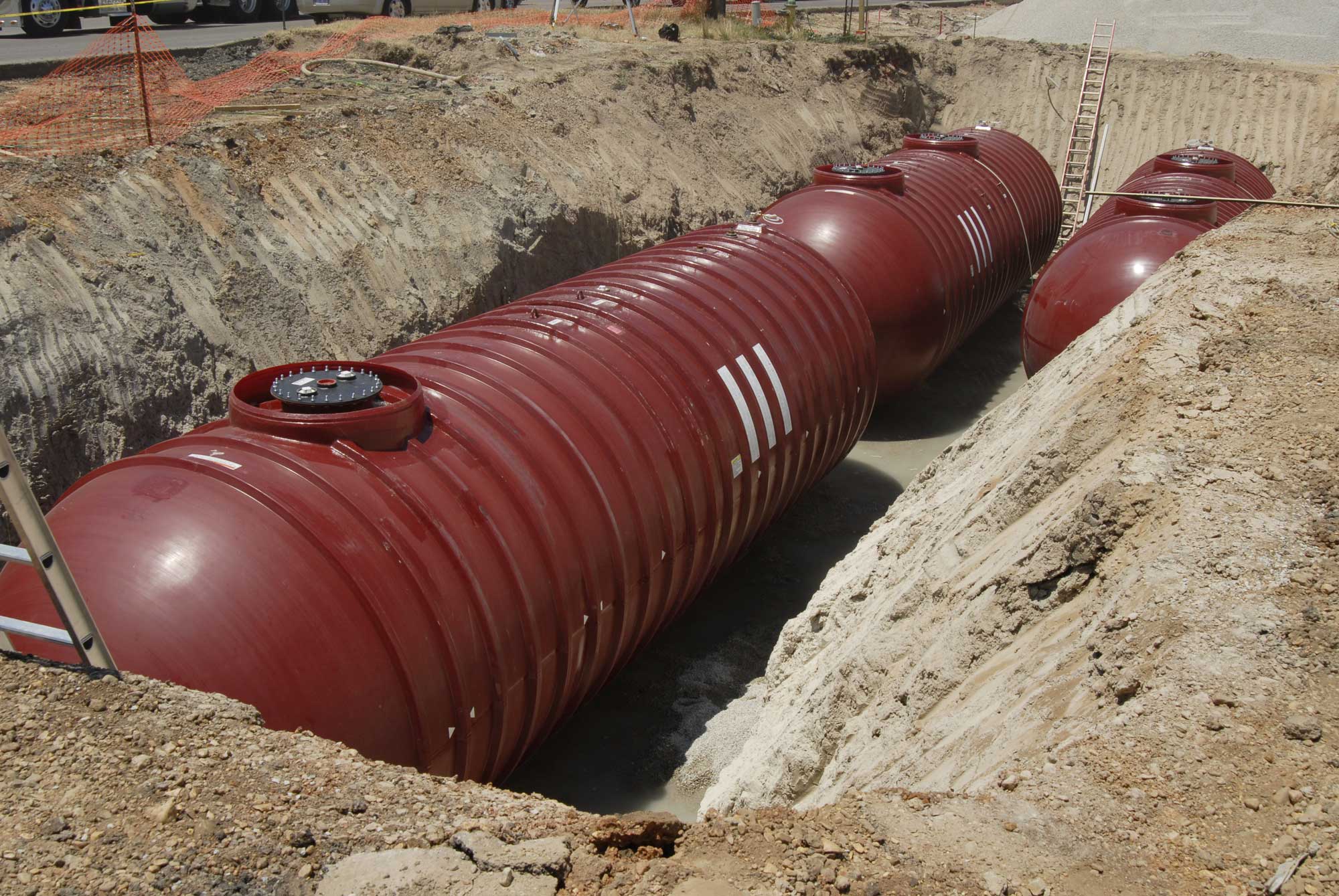 New Gasoline Station Underground Fuel Tanks