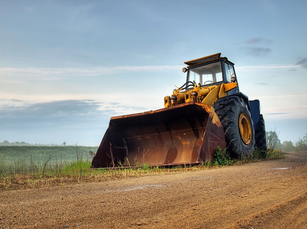 bulldozer at construction site